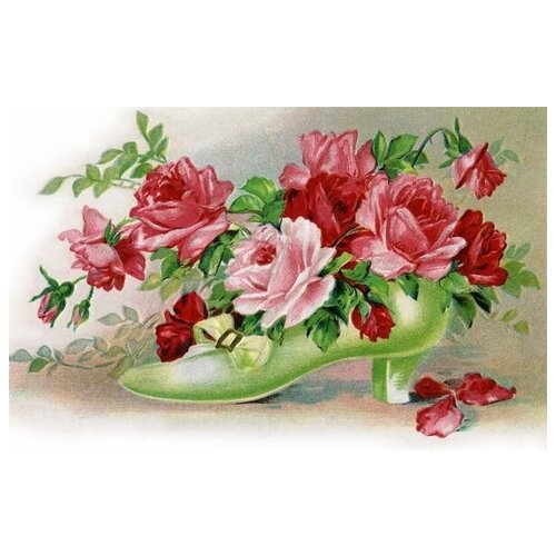  1390     (Roses in a shoe) 47. x 30.