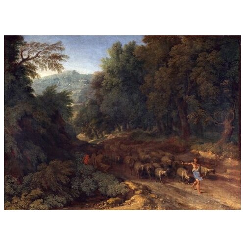  2480         (Landscape with a Shepherd and his Flock)   68. x 50.
