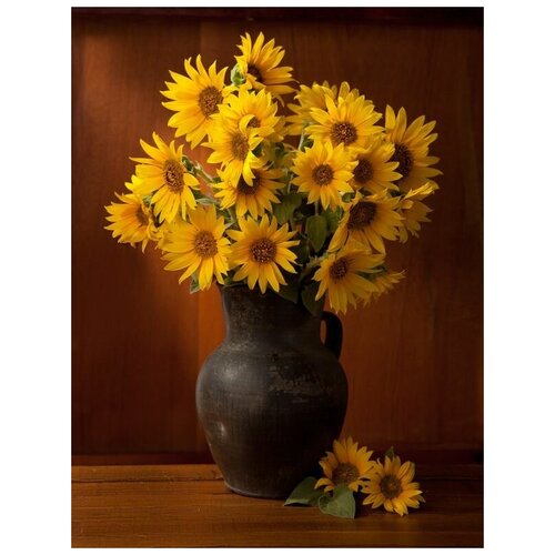  2420        (Yellow flowers in a jug) 50. x 66.