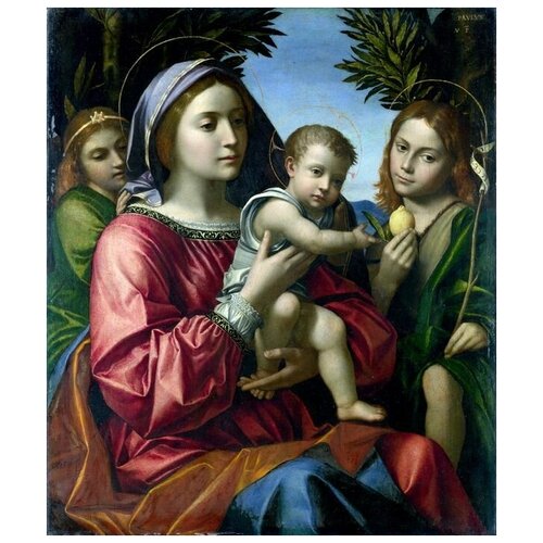  1640         (The Virgin and Child with the Baptist and an Angel)   40. x 47.