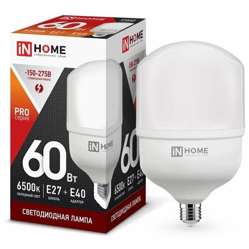 ������ 3858� ����� ������������ LED-HP-PRO 60�� 230� 6500� E27 5400�� � ��������� IN HOME 4690612031132 (6��.� ����.)