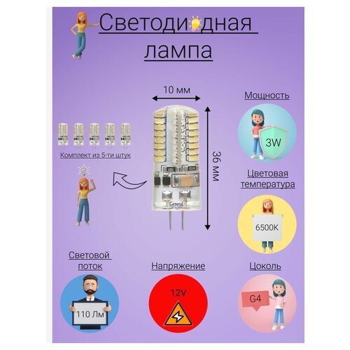 ������ 524� General, ����� ������������ 12 �����, �������� �� 5 ��., 3 ��, ������ G4, 6500�, ����� ����� ��������