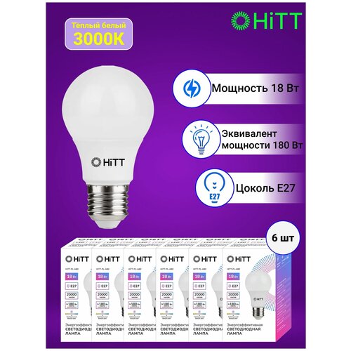 ������ 644� HiTT ����������������� ������������ �����, �������� �� 6-�� ����, 18�� E27 3000�