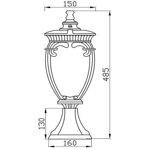  4750   Outdoor Fleur, O414FL-01BZ, 60W, E27