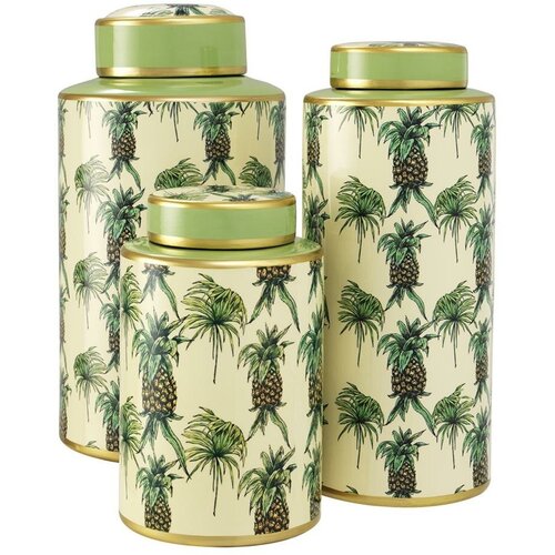  103240  Jar Pineapple set of 3 112536 Eichholtz