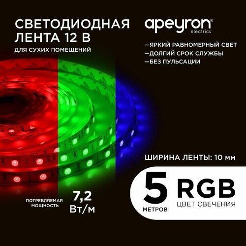  996      Apeyron 38BL   12, RBG, 60/, 7,2/, smd5050, IP20,  5 ,  10 