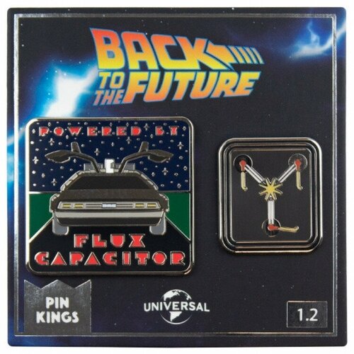  1190   Numskull Back to the Future - Pin Kings - lux Capacitor & License Plate (2 )