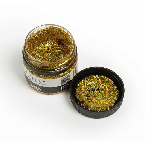  500   , ,    Glitter Gel, Holly Professional (Gold Mix)