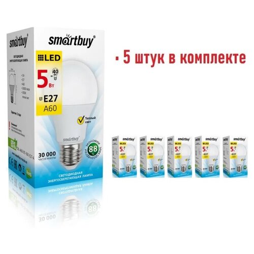 ������ 449� ������������ ����� Smartbuy E27 5�� (SBL-A60-05-30K-E27-A) ������, �������� 5 ��.