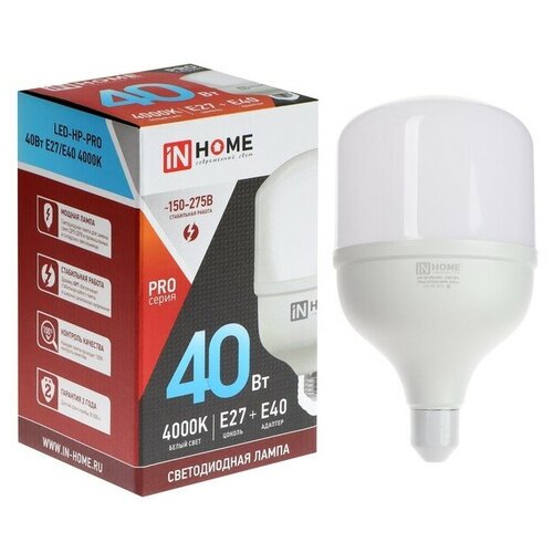 ������ 689� ����� ������������ IN HOME LED-HP-PRO, 40 ��, 230 �, �27, E40, 4000 �, 3800 ��, � ���������