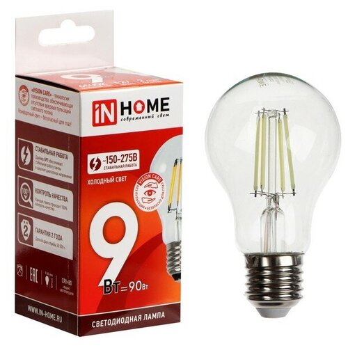 ������ 269� ����� ������������ IN HOME LED-A60-deco, 9 ��, 230 �, �27, 6500 �, 810 ��, ���������� 9527839