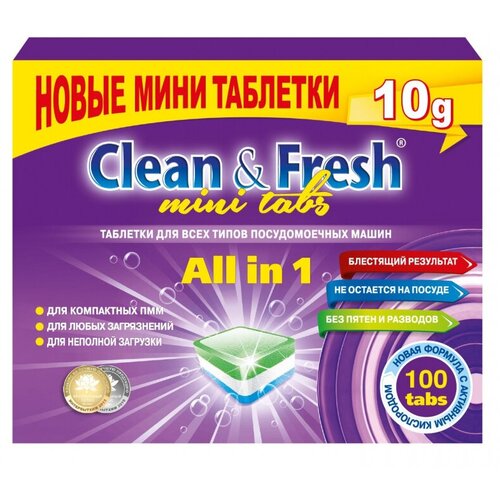  1075     Clean&Fresh All in1 mini tabs, 100 