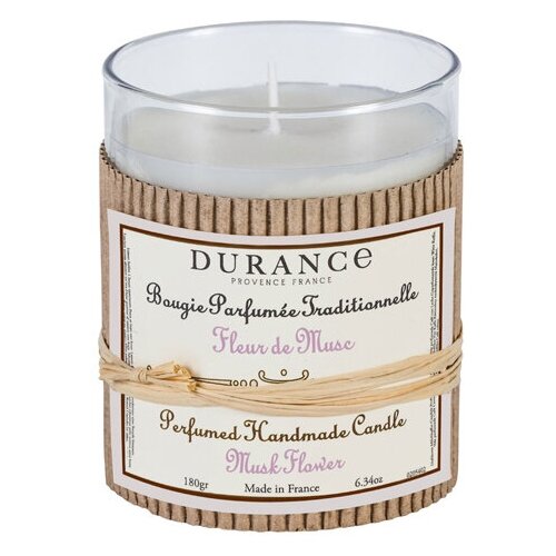  2290   Durance Perfumed Handmade Candle Musk Flower, 180 