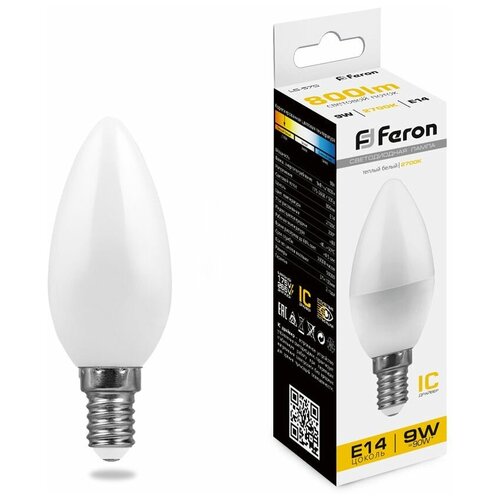 ������ 89� �������� ������������ Feron 9�� 230V E14 2700K C37 LB-570, 25798