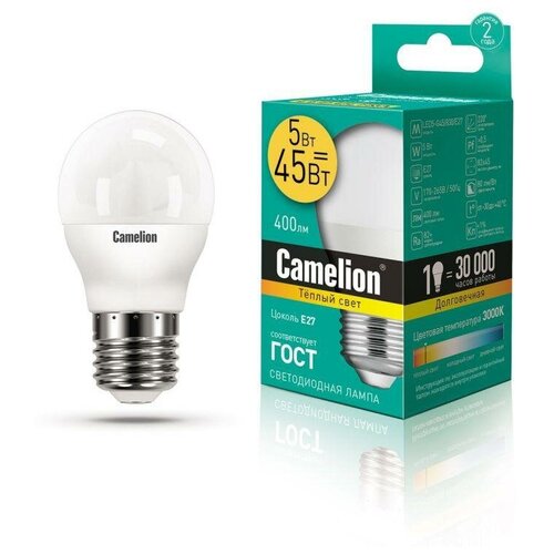 ������ 779� ����� ������������ LED5-G45/830/E27 5�� ��� 3000� ����. ���. E27 390�� 220-240� Camelion 12028 (4��.� ����.)