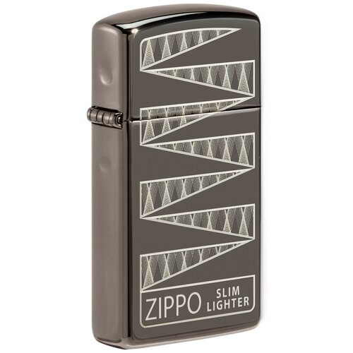  10210   Zippo 49709 Slim 65th Annivery Black Ice