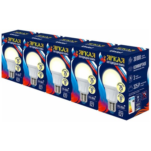 ������ 672� ����/��������/������������ Uniel LED-A60 10W/WW/E27/FR PLP01WH ����� �� 5���� ����� ������������. ����� � �������. ����� �����. ������ ����� ���� 3000K. Uniel