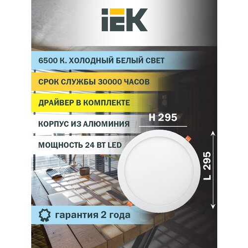  1335  downlight IEK  1610 24 6500 IP20  . LDVO0-1610-1-24-6500-K01