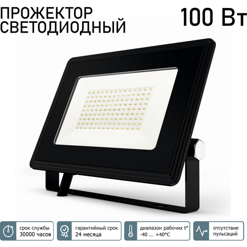  1861   LEEK LE LED FL 100W BLACK IP65  