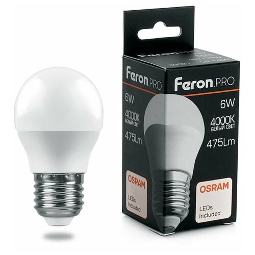 ������ 136� ����� ������������ Feron.PRO LB-1406 ����� E27 6W 4000K