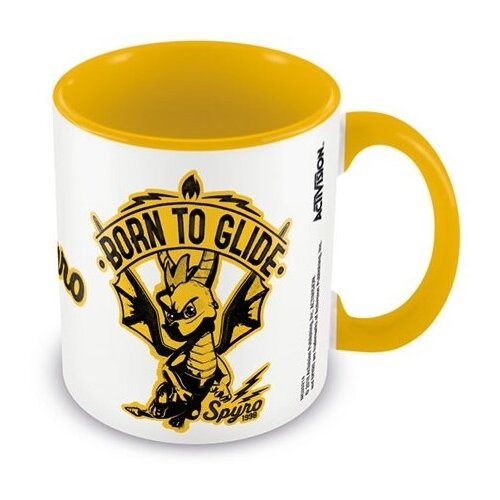  980  Spyro (Born To Glide) Yellow Coloured Inner Mug 315 ml MGC25422