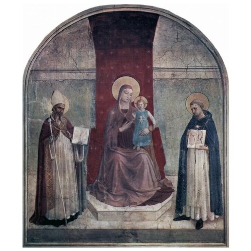  1130          (Enthroned Madonna with St. Dominic)    30. x 36.