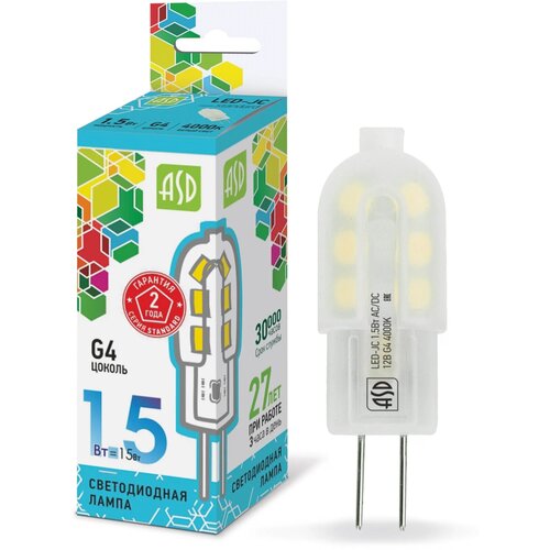  319    (4 ) ASD LED-STD 4000K, G4, JC11, 1.5 , 4000 