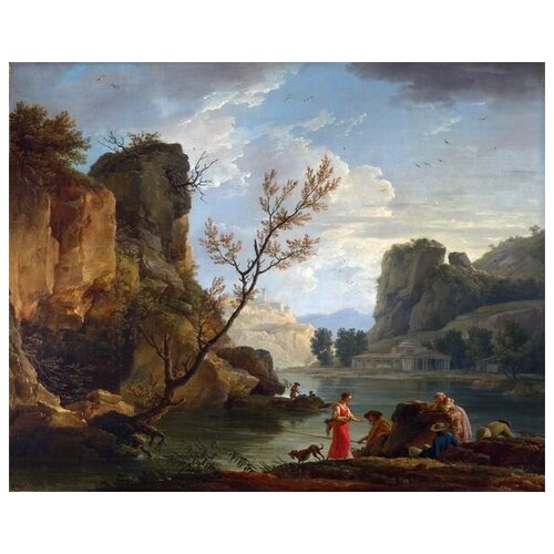  1710       (A River with Fishermen)    50. x 40.