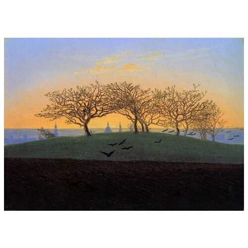  1870         () (Hills and Ploughed Fields near Dresden (sunset)    56. x 40.