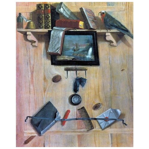  1700         (Still Life with Parrot and notes)   40. x 49.
