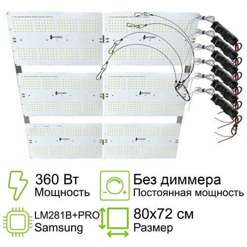  22500    360  (606) 1.9 Quantum board Samsung 2835 lm281b+pro 3000K + 5000K + smd 5050 660nm, 3939  