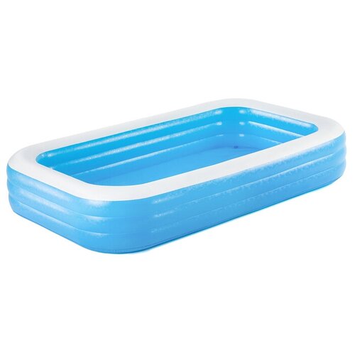  5199  54009  Blue Rectangular Family Pool Deluxe 30518356 BESTWAY