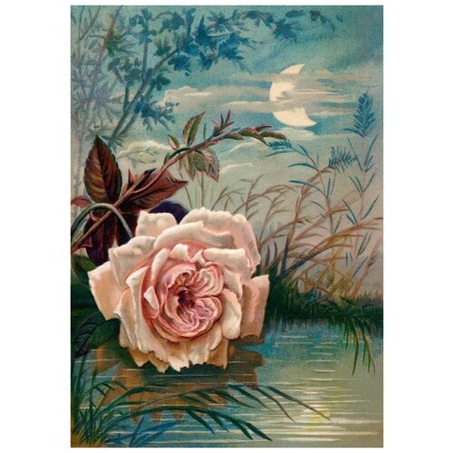  1880       (Rose above the pond) 40. x 57.