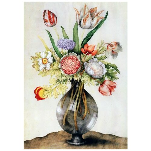  1290        (Bouquet in a transparent vase) 2   30. x 43.