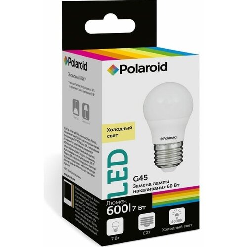 ������ 129� ������������ ����� Polaroid 220V G45 7W 4000K E27 600lm