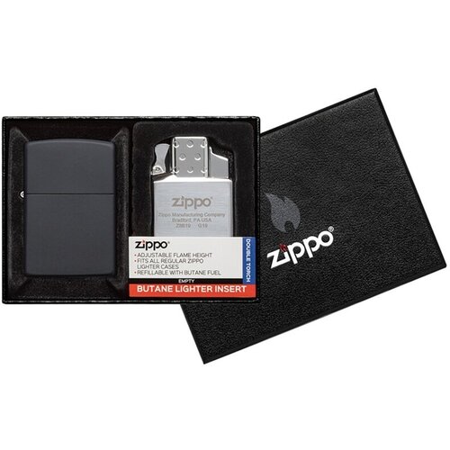  7640   218-090204   Zippo 218 Black Matte +   Zippo 65827  