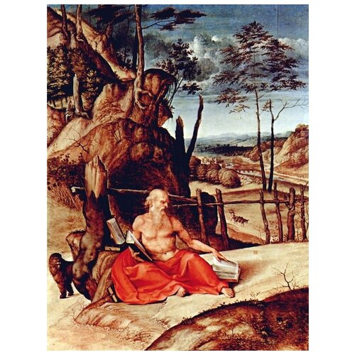  1220    .    (St. Jerome in the Desert)   30. x 40.