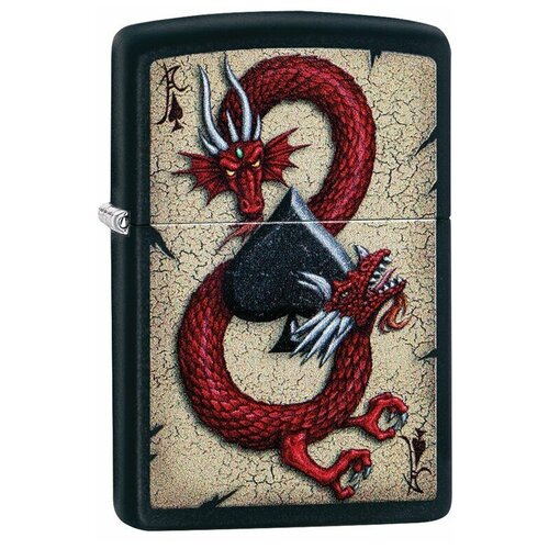  5100    ZIPPO Classic 29840 Dragon Ace Design   Black Matte     