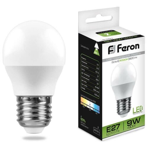 ������ 166� Feron ��� G45 E27 9W(820lm) 4000K 4K ������� 82x45, LB-550 25805 (���. 619950)