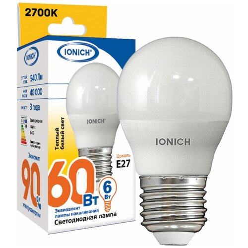 ������ 290� IONICH ����� ������������ ��� ILED-SMD2835-G45-6-540-230-2.7-E27 1564