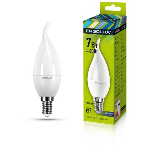 ������ 166� ������������ ����� Ergolux LED-CA35-7W-E14-6K