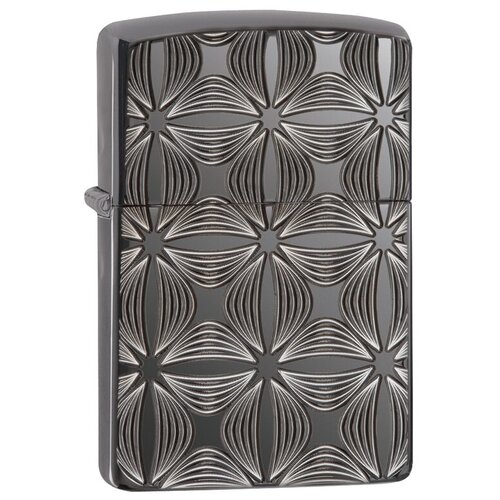  8790  Zippo 29665  Armor Decorative Pattern Design Black Ice