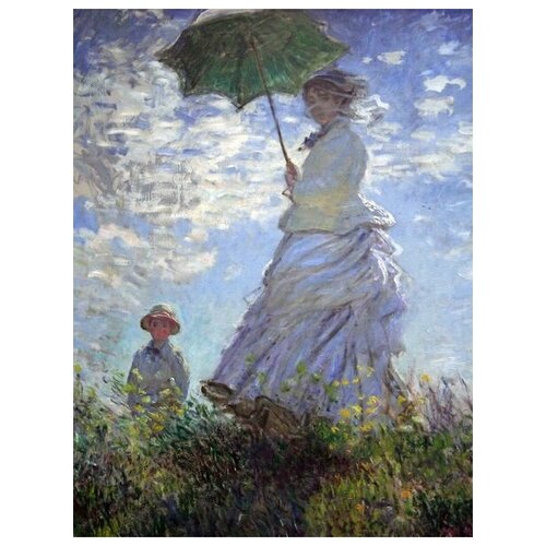 1800       ,      (Woman with a Parasol, Madame Monet and her Son)   40. x 53.