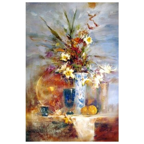  1340     (Flowers in a vase) 26 30. x 45.