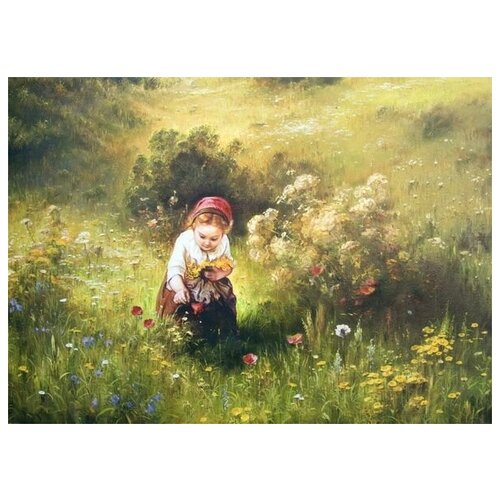  1870       (A girl in a field) 56. x 40.