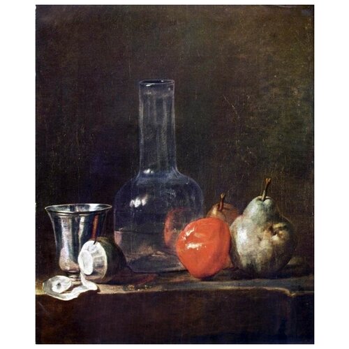  1700          (Still Life with Glass Flask and Fruit)     40. x 49.
