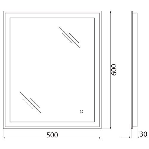  7770  BelBagno SPC-GRT-500-600-LED-TCH