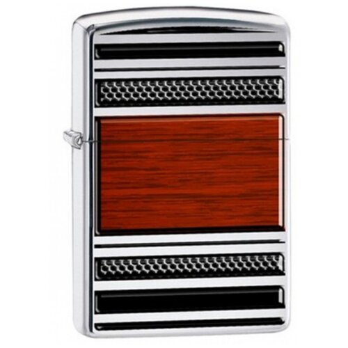  5030    ZIPPO   28676 Pipe Wood Design   High Polish Chrome