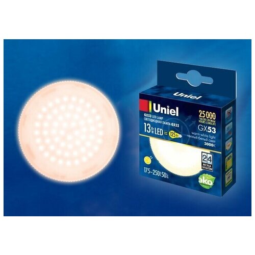 ������ 556� ����� ������������ Uniel Led-gx53-13w/ww/gx53/fr Plz01wh, �������. ������ ����� ���� (3000k). ������