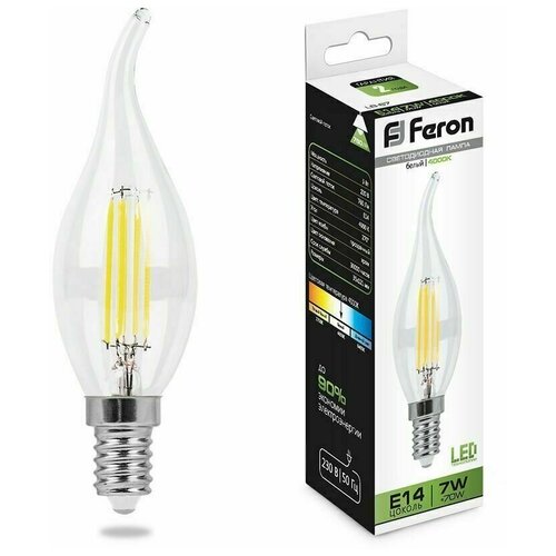 ������ 1700� ����� ������������ Feron LB-67 ����� �� ����� E14 7W 4000K 25781, 10 ���� � ���������
